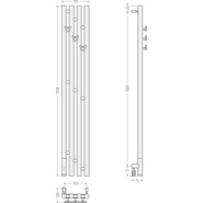 Полотенцесушитель электрический Сунержа Кантата 3.0 П4 1200x159 мм L 12-5846-1216, белый - фото 5