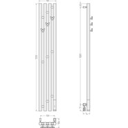 Полотенцесушитель электрический Сунержа Кантата 3.0 П4 1200x159 мм R 31-5847-1216, чёрный матовый - фото 5