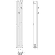 Полотенцесушитель электрический Сунержа Терция 3.0 П3 1200x106 мм R 31-5845-1211, чёрный матовый - фото 5