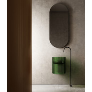 Раковина подвесная прозрачная Abber Kristall 42 см AT2704Emerald, зеленый - фото 2