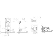 Инсталляция с подвесным безободковым унитазом Vitra Mia Round 9856B003-7200 - фото 2