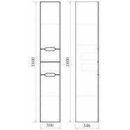 Пенал напольный Mirsant Soho 30 см (универсальный) белый - фото 4