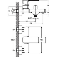 Смеситель для ванны Mixxus Kubus-009 - фото 6