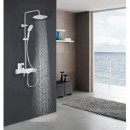 Душевая стойка с термостатом Azario AZ-821, хром/белый - фото 5