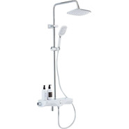 Душевая стойка с термостатом Azario AZ-821, хром/белый - фото 