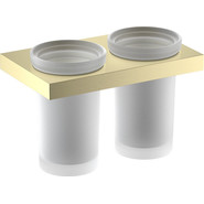 Стакан двойной для зубных щеток Timo Petruma 15234/17, золото матовое - фото 