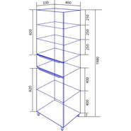 Пенал напольный Azario Lotos 40 см L - фото 4