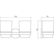 Стакан двойной для зубных щеток Timo Saona 13034/00 - фото 2