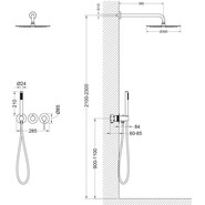 Душевая система для душа Timo Saona SX-2349/17SM, золото матовое - фото 4