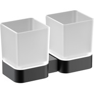 Стакан двойной для зубных щеток Timo Selene 14034/03, черный - фото 