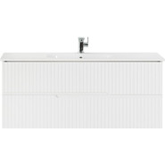 Тумба подвесная с раковиной Cezares DUET-1200-2C-SO-BL 120 см, Bianco Lucido - фото 