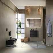 Тумба подвесная с раковиной Ideal Standard Silk Black Tesi 60 см T0050ZT/XG0050V3/268, черный матовый - фото 4