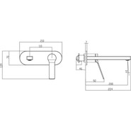 Смеситель для раковины настенный Azario Vise AZ-VSA148330AJ, графит, Цвет производителя: оружейная сталь - фото 2