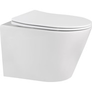 Унитаз подвесной безободковый Abber Bequem AC1102MW с крышкой микролифт, белый матовый, Цвет производителя: белый матовый - фото 