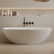 Ванна отдельностоящая Abber Stein 160x75 см AS9625-1.6, белый матовый, Размер - мм: 1600х750 - фото 