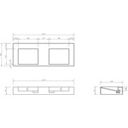 Раковина подвесная Abber Stein 121 см AS2643-1.2, белый матовый - фото 3