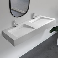 Раковина подвесная Abber Stein 121 см AS2643-1.2, белый матовый - фото 