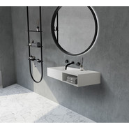 Раковина подвесная Abber Stein 80 см AS2649-0.8, белый матовый - фото 4