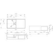 Раковина подвесная Abber Stein 80 см AS2649-0.8, белый матовый - фото 5