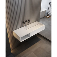 Раковина подвесная Abber Stein 120 см AS2640-1.2 L, белый матовый - фото 2