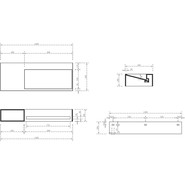 Раковина подвесная Abber Stein 120 см AS2640-1.2 L, белый матовый - фото 6