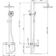 Душевая стойка Vincea Cube VSFS-1C1BG, брашированное золото - фото 6