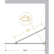 Душевая перегородка Cezares 90 см LIBERTA-L-1-TB-90-C-NERO (стекло 8 мм) черный/прозрачное - фото 5