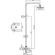 Душевая стойка Haiba HB24816-7, черный матовый - фото 2