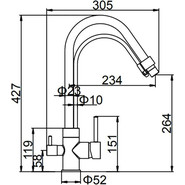 Смеситель для кухни Ledeme L4755-3, хром/белый - фото 6