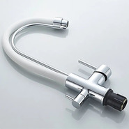 Смеситель для кухни Ledeme L4755-3, хром/белый - фото 2