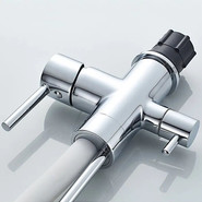 Смеситель для кухни Ledeme L4755-3, хром/белый - фото 4