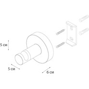 Крючок Fixsen Comfort FX-86005, чёрный - фото 3