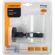 Стакан для зубных щеток Fixsen Comfort FX-86006, чёрный - фото 2