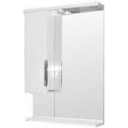 Зеркало-шкаф Стиль 60 см L, белый - фото 