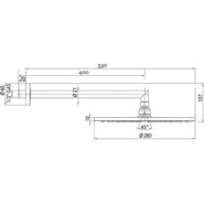Верхний душ Bossini Cosmo 280x280 мм H70596I.030 - фото 5