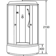 Душевая кабина Loranto CS-6610 G 100х100 см, хром/тонированное - фото 3