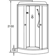 Душевая кабина Loranto CS-6611 F 100х100 см, хром/матовое - фото 3