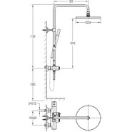 Душевая стойка с термостатом Cezares ECO-CD-T-01 - фото 5