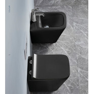 Унитаз подвесной безободковый Azario Teramo AZ-052-MB с крышкой микролифт, черный, Цвет производителя: чёрный - фото 3