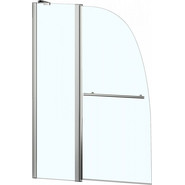 Шторка для ванны AZARIO AZ-142TB 100х140 см, хром/прозрачное - фото 