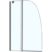 Шторка для ванны Azario AZ-142 100х140 см, хром/прозрачное - фото 