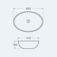 Раковина-чаша Azario 62 см AZ-3077 - фото 3