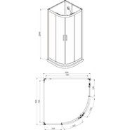 Душевое кабина Azario Denver 90x90 см AZ-N10812 900 GREY, хром/тонированное - фото 3