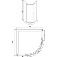 Душевое ограждение Azario Edmonton 100х100 см AZ-NNC2231 1000 (стекло 8 мм) хром/прозрачное - фото 4