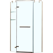 Душевое ограждение Azario Montreal AZ-NWG3231 90х90 см (стекло 8 мм) золото/прозрачное - фото 