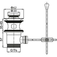 Донный клапан Cezares CZR-SA2-02, бронза - фото 2