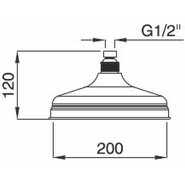 Верхний душ Cezares CZR-U-SP8-20-01 200х20 мм - фото 2