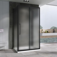 Душевое ограждение Abber Schwarzer Diamant 160x80 см AG30160BMH-S80BM-S80BM, чёрный/матовое - фото 