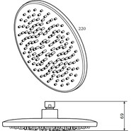 Верхний душ Am.Pm Gem 220х220 мм F0590022, чёрный - фото 5
