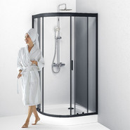 Душевое ограждение Am.Pm Gem 100x100 см W90G-401-100BT, чёрный/прозрачное - фото 6